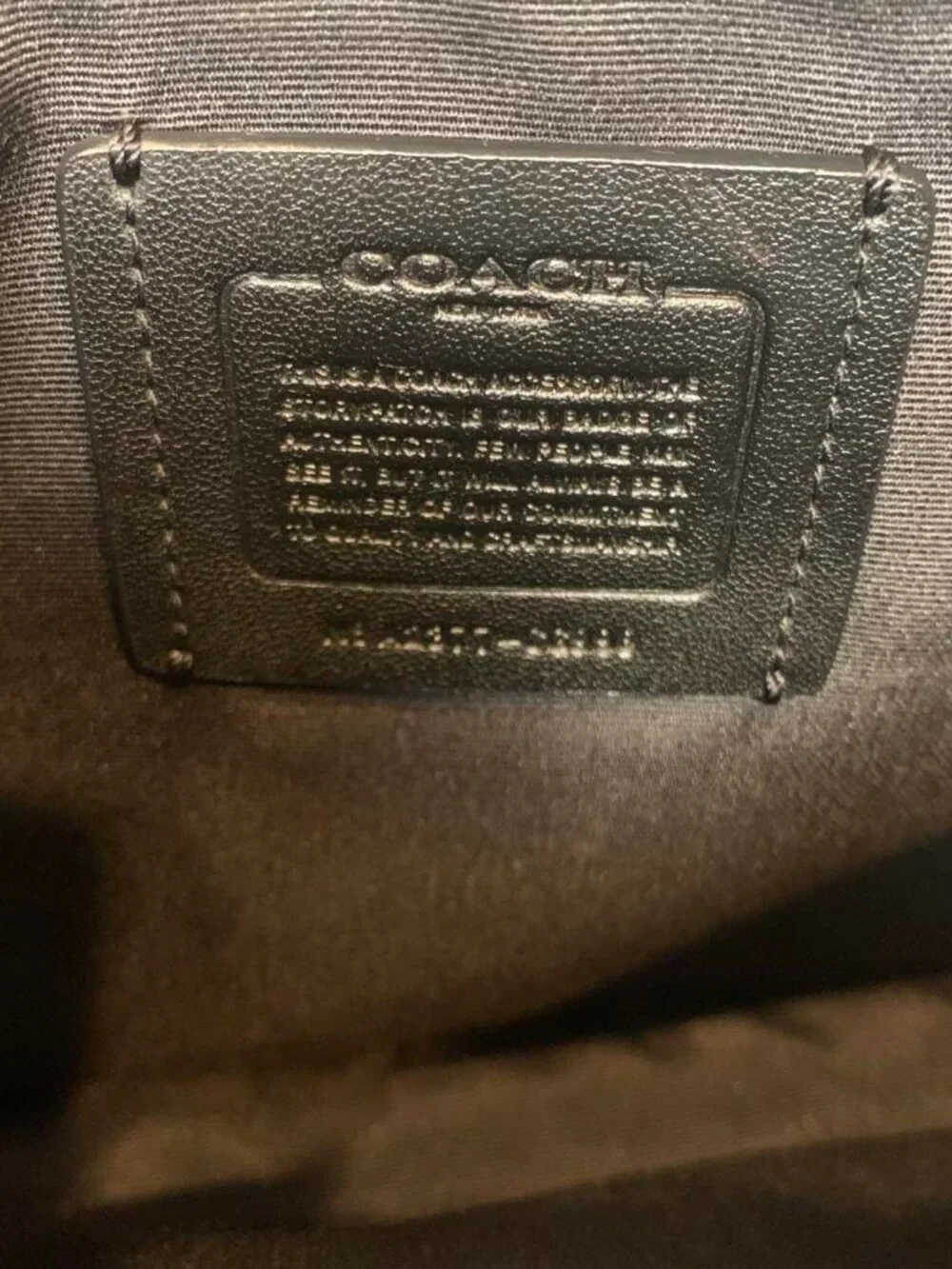 Blue pebble leather Coach